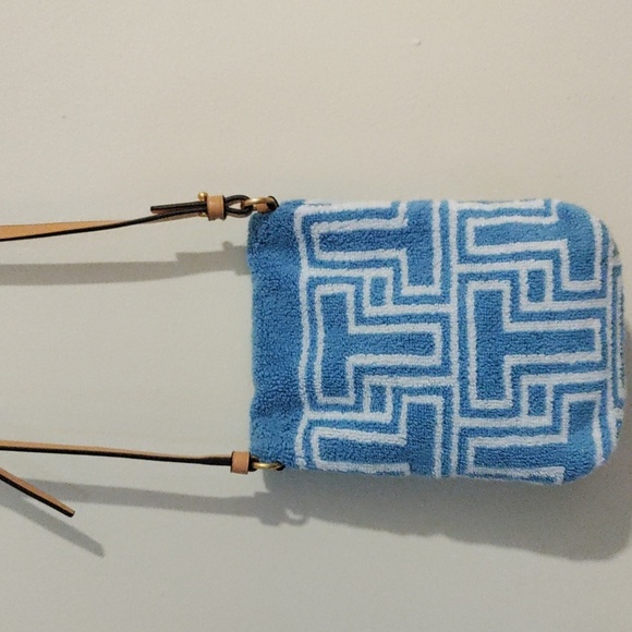 Tory Burch Towel Phone Blue  Crossbody - Picture 2 of 9
